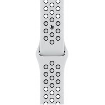 Спортивный ремешок Nike для Apple Watch 41 мм, «чистая платина/чёрный»
